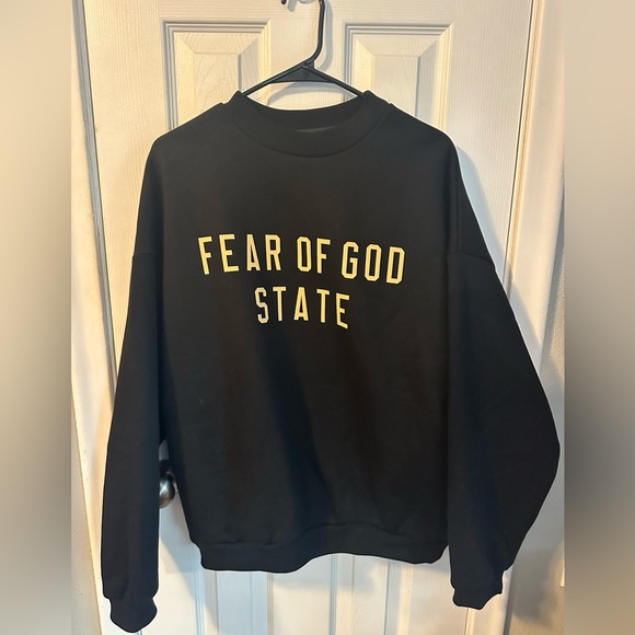 Essentials Black Crewneck Sweater - Picture 1 of 3